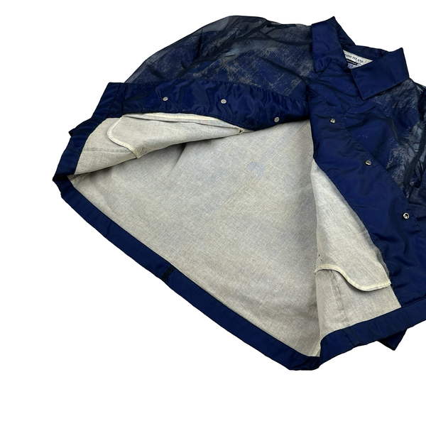 Stone Island 2001 Monofilament Blue Mesh Collard Jacket - Medium