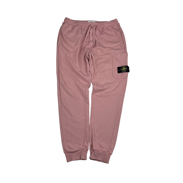 Stone Island 2021 Pink Cotton Pocket Joggers - XL
