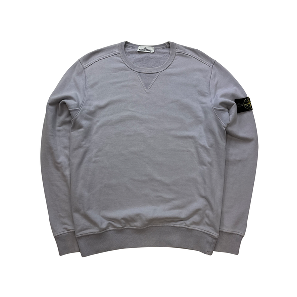 Stone Island 2018 Light Purple Cotton Crewneck Sweatshirt - Large