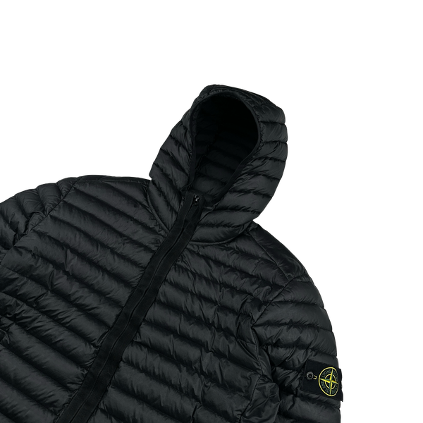 Stone Island 2022 Black Loom Woven R Nylon Down TC Puffer - Large