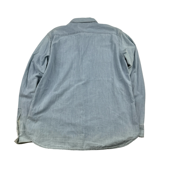 Stone Island 2013 Blue Denim Patch Buttoned Shirt - XXL