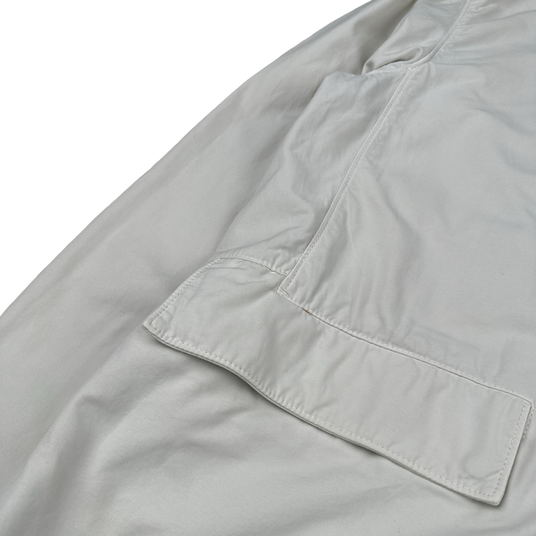 Stone Island 2022 White Batavia Hooded Jacket - Large