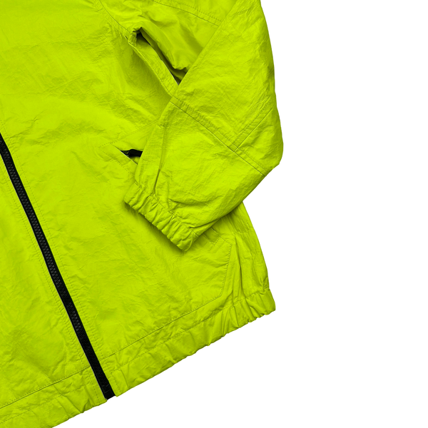 Stone Island 2016 Rare Neon Yellow Featherweight Leather Jacket - Medium