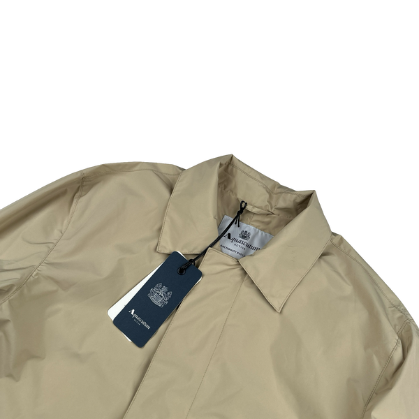 Aquascutum Checked Collar Nylon Long Jacket - Small
