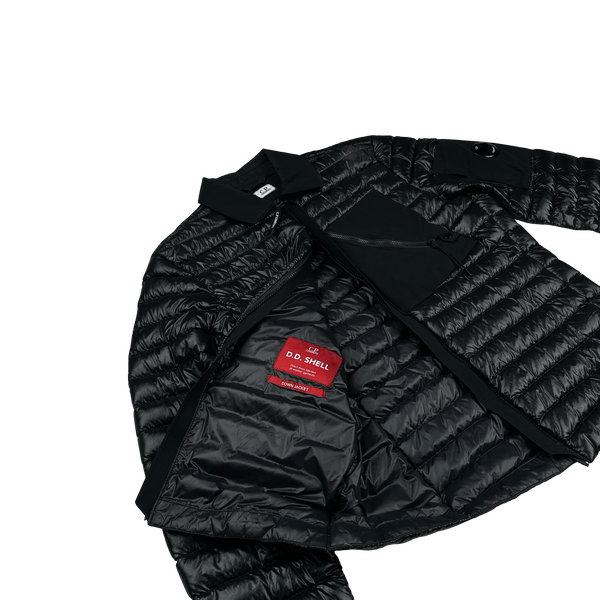 CP Company Black DD Shell Collar Puffer Jacket - Small