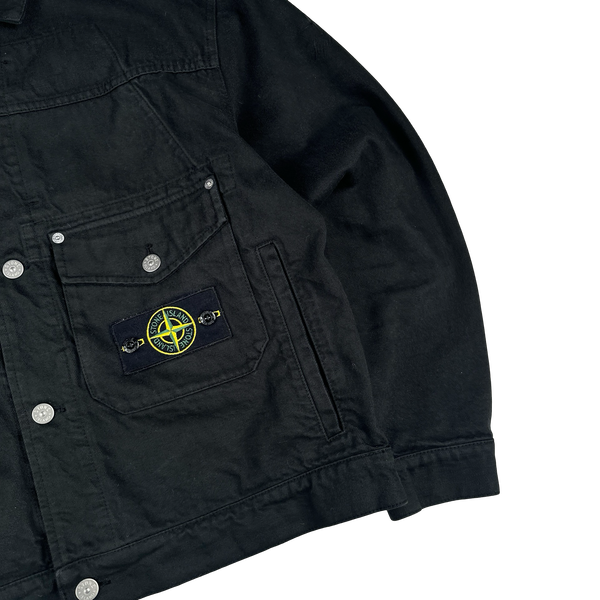 Stone Island x Supreme 2023 Black Bull Denim TC Jacket - Medium