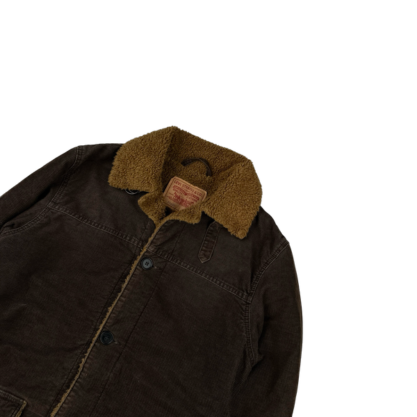 Levis Corduroy Shearling Fleece Collared Jacket - Medium