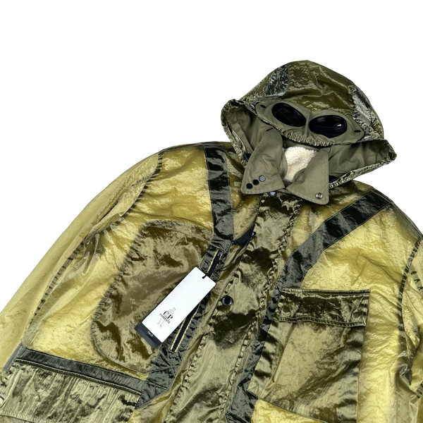 CP Company Green Kan D Shearling Lined Goggle Jacket - Large