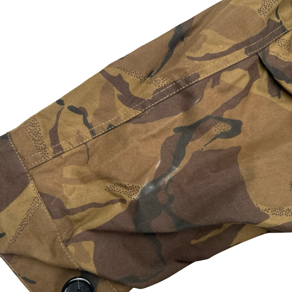 Ten C Lightweight Brown Camo Long Hooded Parka Jacket - Large