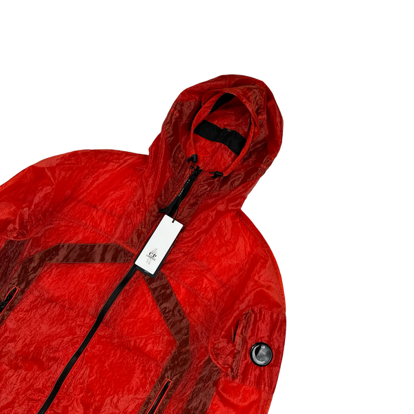 CP Company Red Garment Dyed Nylon Kan D Shell Jacket - Small