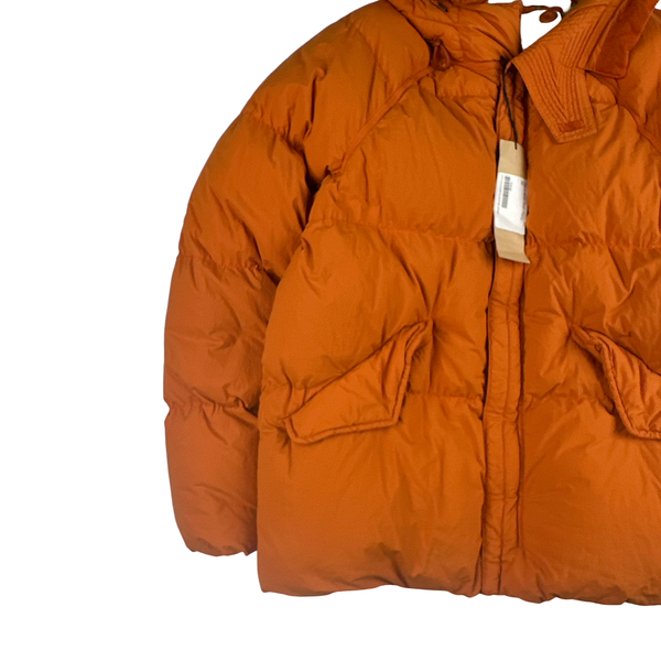 Ten C Orange New Arctic Base Down Puffer Jacket - Large