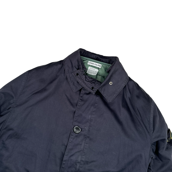 Stone Island Vintage 1998 Navy Raso Gommato Down Liner Jacket - XL