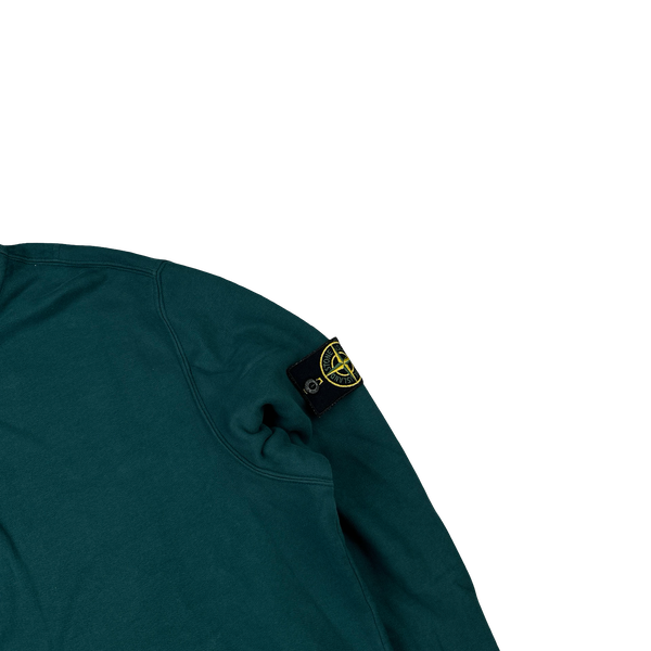 Stone Island 2023 Sea Green Quarter Zip Jumper - Large