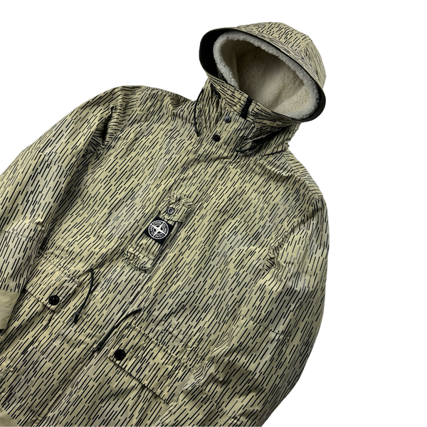 Stone Island 2021 Rain Camo Watro Reflective Parka Jacket - Large