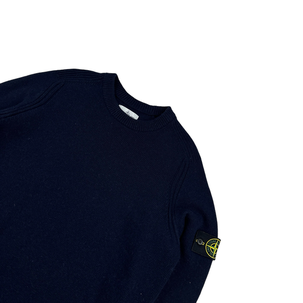 Stone Island 2019 Dark Navy Wool Crewneck Jumper - XL