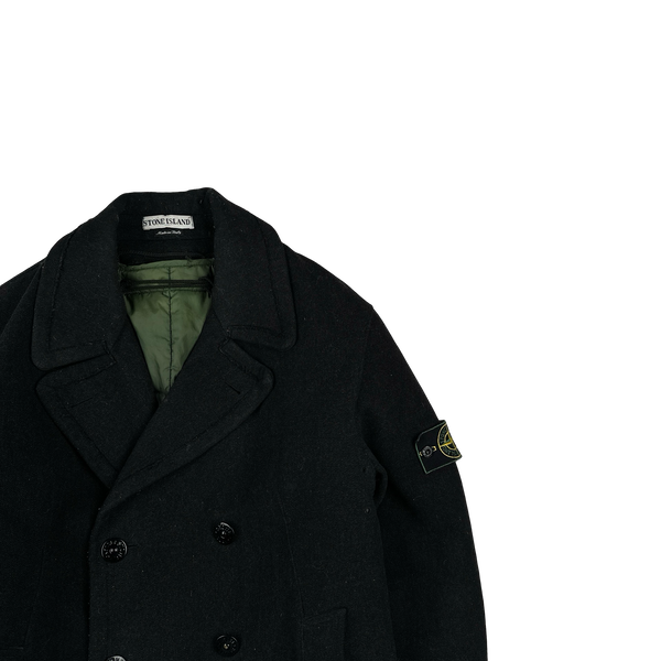 Stone Island Vintage 1996 Thick Wool Trench Coat - Medium