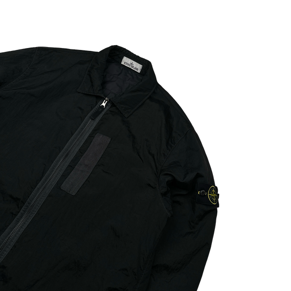 Stone Island 2023 Black Nylon Metal Econyl Overshirt Primaloft Lined - XL