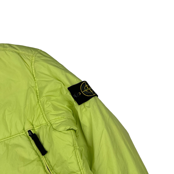 Stone Island 2019 Yellow Crinkle Reps Padded Jacket - Small