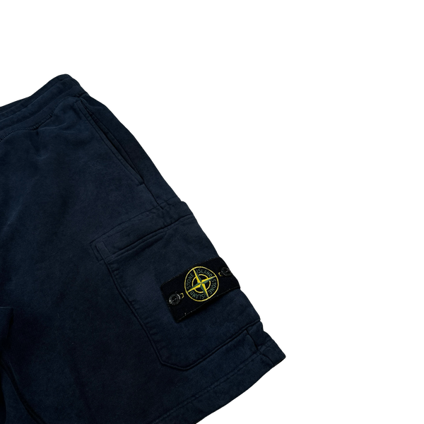 Stone Island 2021 Navy Cotton Shorts - Medium