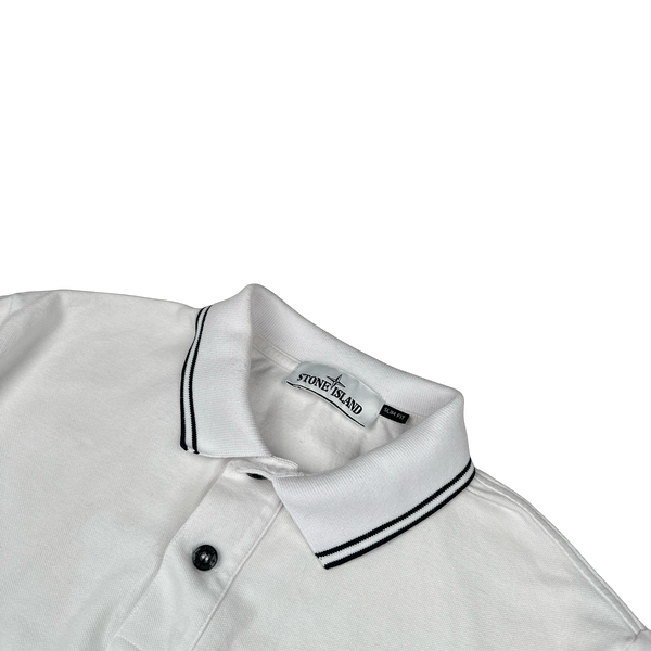 Stone Island 2019 White Polo Shirt - Large