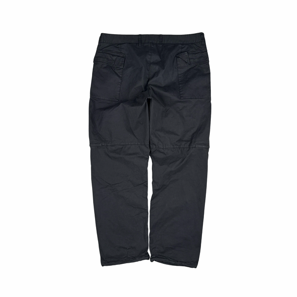 Stone Island 2023 RE Black Cotton Cargo Trousers - 36"