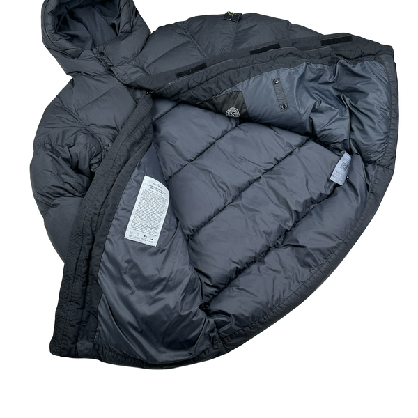Stone Island 2023 Black Garment Dyed Crinkle Reps Down Puffer - XL