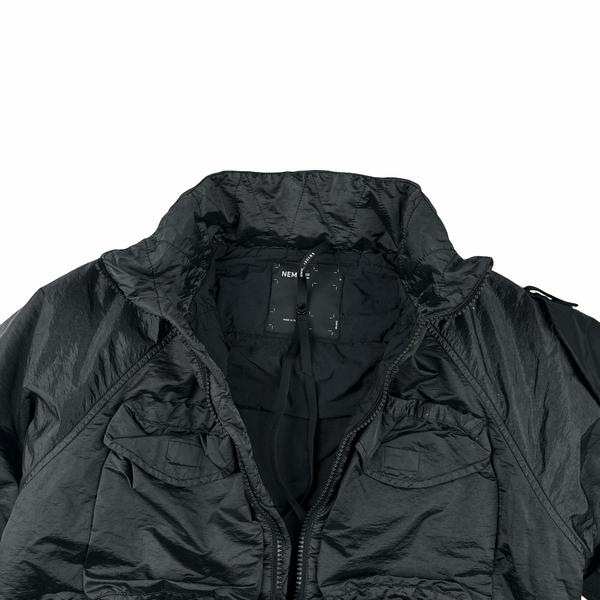 Nemen Nylon Shimmer Dark Grey Shell Multi Pocket Jacket