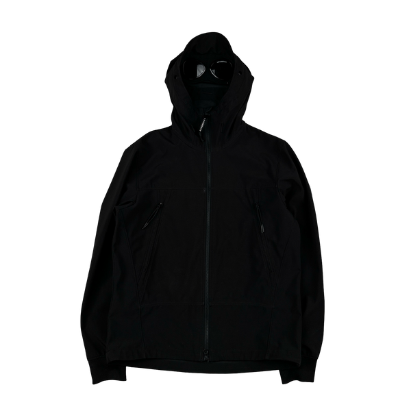 CP Company Black Soft Shell Goggle Jacket - Medium