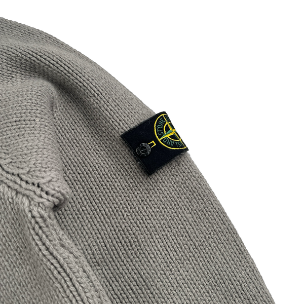 Stone Island AW2000 Heather Grey Vintage High Neck Jumper - Large