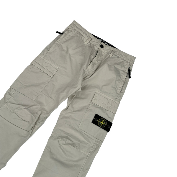 Stone Island 2023 RE T Cream Cargo Trousers - 30"