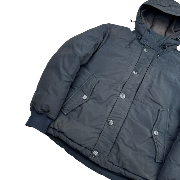 Stone Island Navy Down Filled Micro Reps Jacket - Large