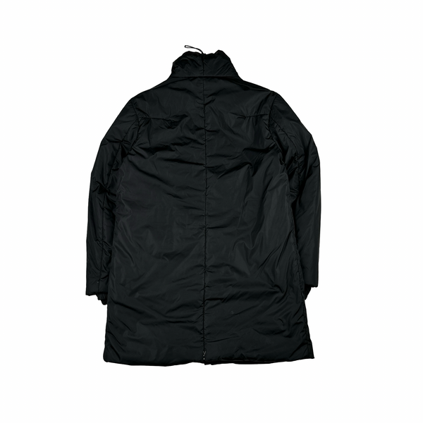 Prada Black Nylon Padded Long Jacket - Small