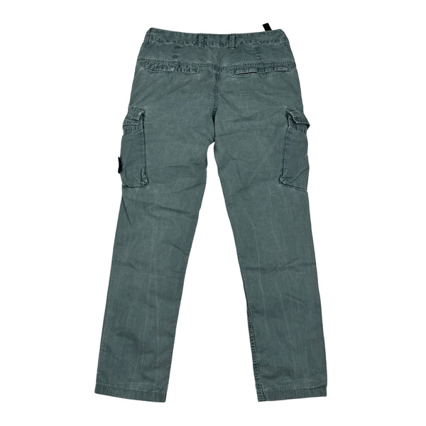 Stone Island Sea Green Slim Fit Cargo Trousers - 30"