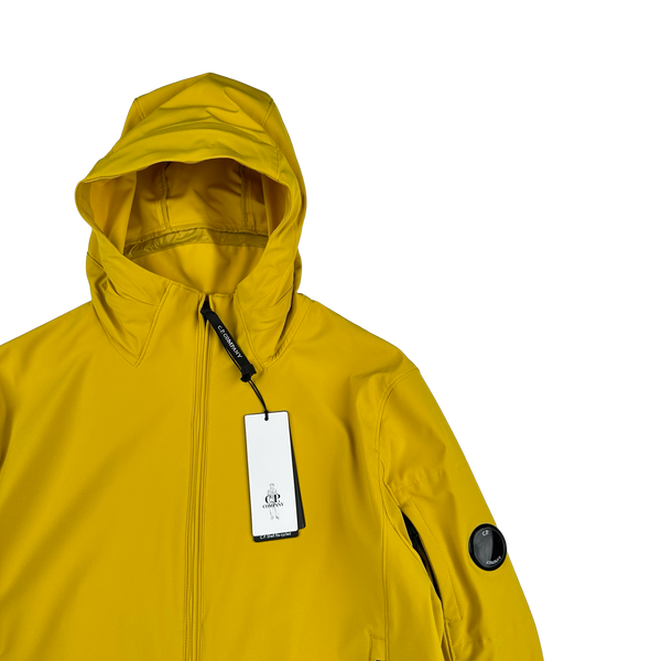 CP Company Yellow Soft Shell R Hooded Jacket - Large
