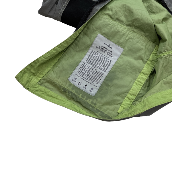 Stone Island 2017 Green Garment Dyed Plated Reflective Mussola Jacket - XL