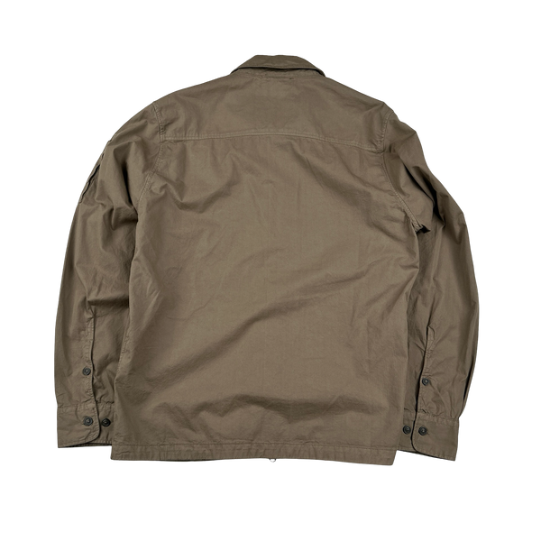 CP Company Brown Cotton Lens Viewer Overshirt - Medium