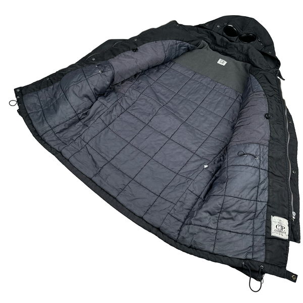 CP Company Goggle Black Quilted Lined Multi Pocket Jacket - Small