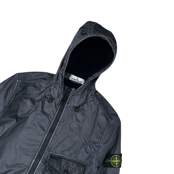 Stone Island 2020 Black Lamy Flock Jacket - Small
