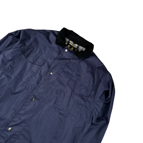 Barbour Nylon Flannel Lined Long Jacket - Large
