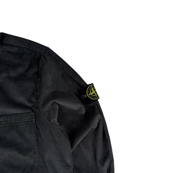 Stone Island 2025 Grey Corduroy Cotton Overshirt - XL