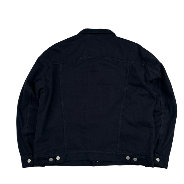 Stone Island x Supreme 2023 Navy Bull Denim TC Jacket - Large