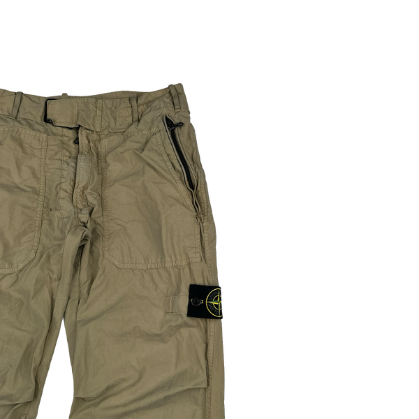 Stone Island Beige 2010 Loose Cotton Cargo Trousers - Medium