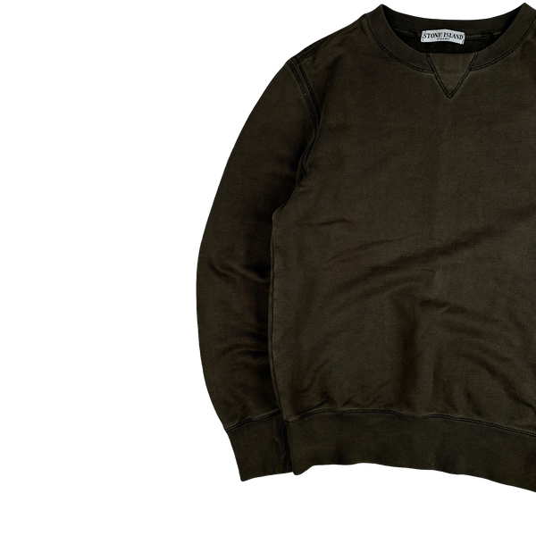 Stone Island 2010 Khaki Crewneck Cotton Jumper - Medium