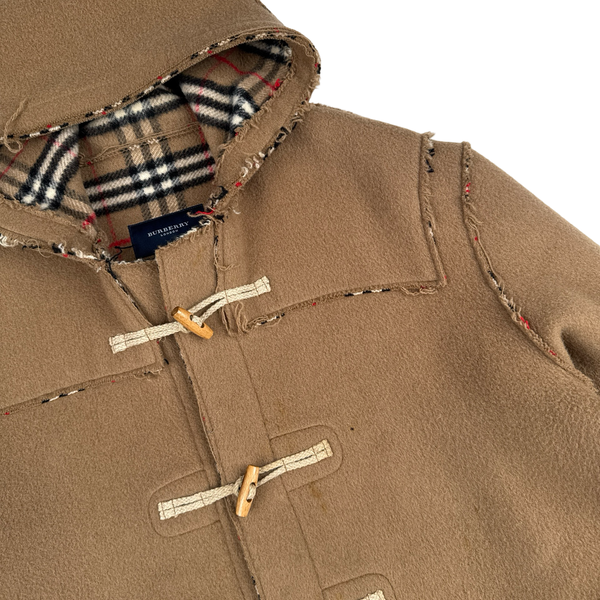 Burberry Lana Wool Blend Hooded Duffle Coat - XL
