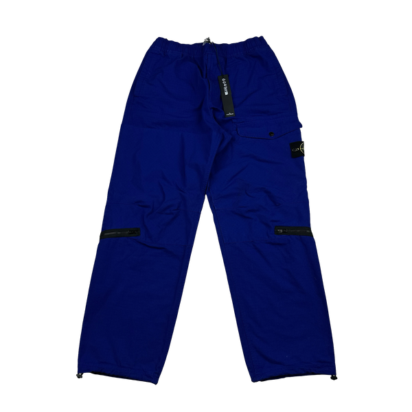 Stone Island 2023 Blue Ripstop LO Cotton Cargos - 33"