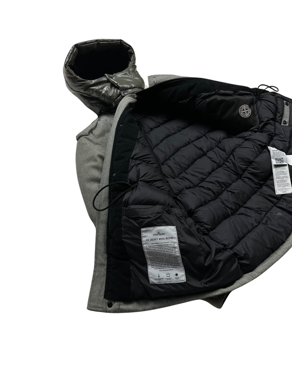 Stone Island 2014 Ice Wool Blend Down Jacket - Medium