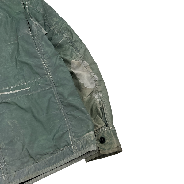 Stone Island 2012 Green Liquid Reflective Field Jacket - Medium