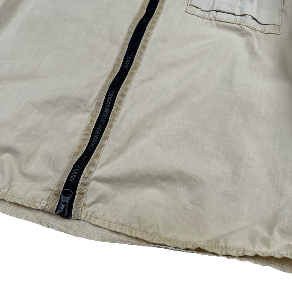 Stone Island 2019 Butter Yellow Brushed Cotton Overshirt - Large