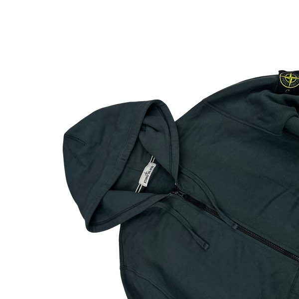 Stone Island 2015 Green Zipped Hoodie - Large