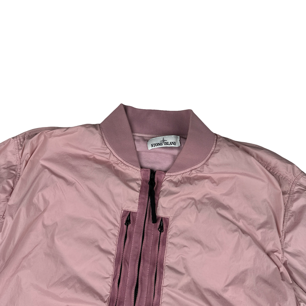 Stone Island 2017 Pink Garment Dyed Crinkle Reps Jacket - 3XL